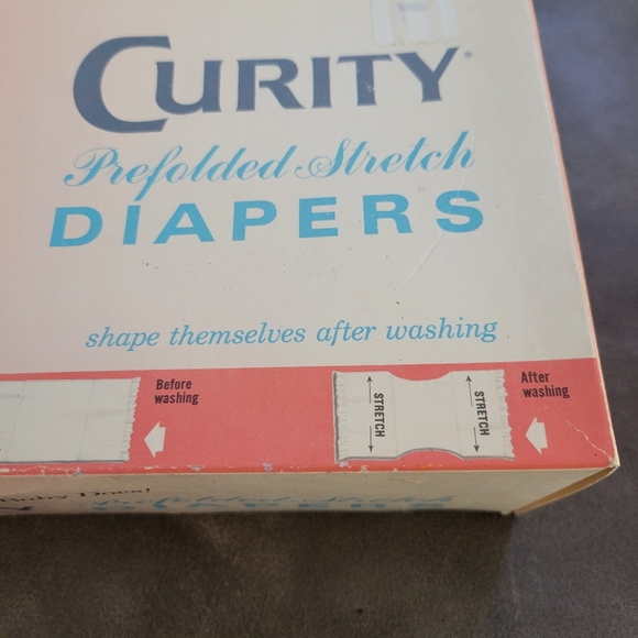 Vintage Curity prefolded stretch diapers - Picture 3 of 10